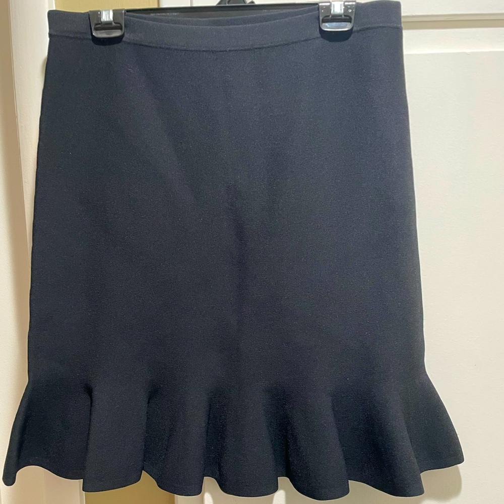 Michael Kors ruffle bottom knee length skirt